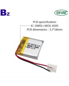 鋰聚合物電芯供應商提供 3.7V 380mAh 電池