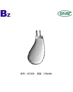 451929 170mAh 3.7V鋰聚合物電池