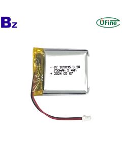 中國最佳工廠客製化礦燈電池 BZ 103035 3.2V 750mAh LiFePO4 電池