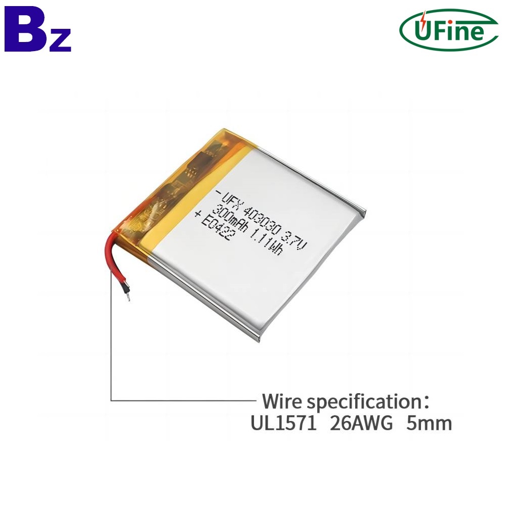 專業生產 3.7V 300mAh 鋰離子電池