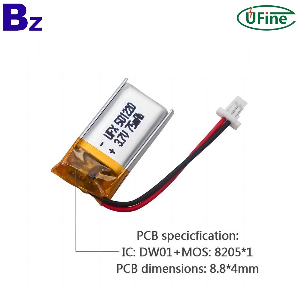 501220 3.7V 75mAh 鋰聚合物電池