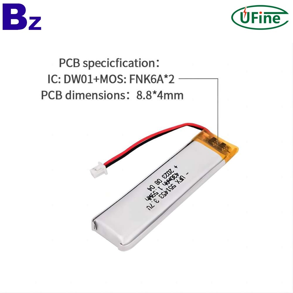 430mAh LED 燈鋰電池