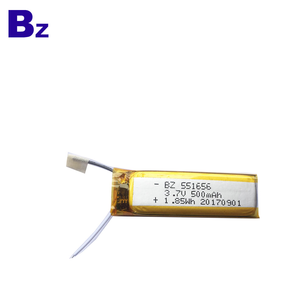 500mAh Li-Polymer Battery With Wire