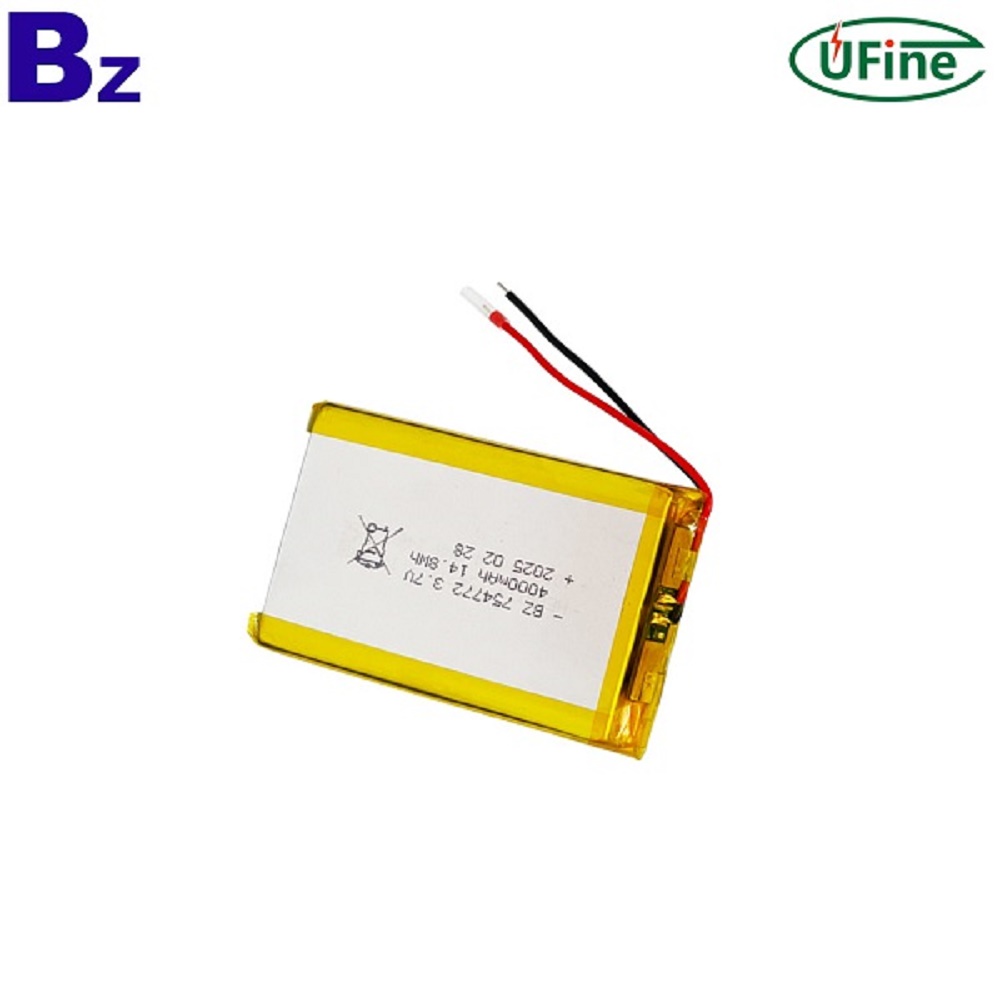 754772 4000mAh 3.7V 鋰離子電池